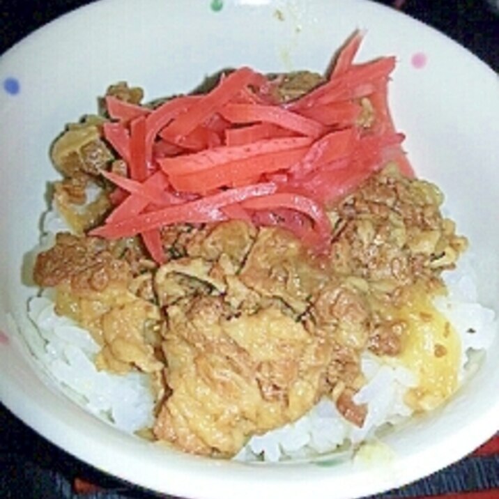 安いお肉も圧力鍋でとろりん牛丼